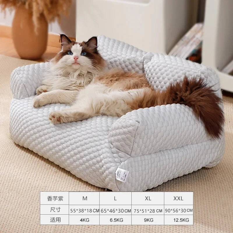 Pet Sofa Wholesale Four Seasons General Can Be Removed and Washed Cat Bed Dog Waterproof Breathable Ice Silk Supplies Cat Kennel