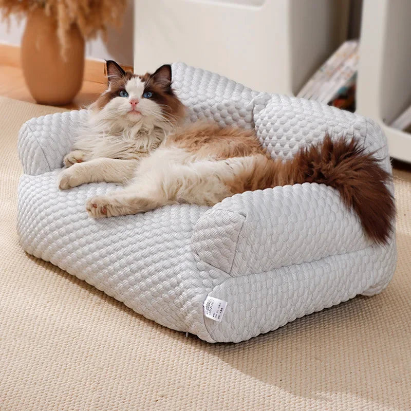 Pet Sofa Wholesale Four Seasons General Can Be Removed and Washed Cat Bed Dog Waterproof Breathable Ice Silk Supplies Cat Kennel