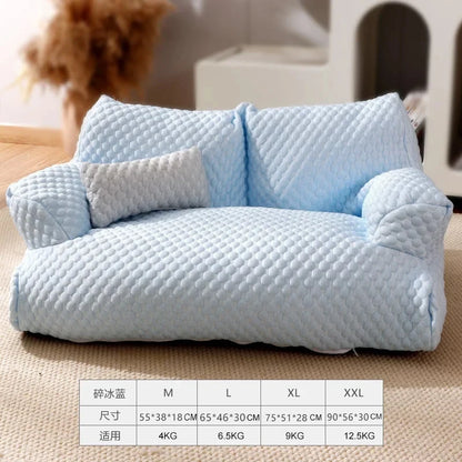 Pet Sofa Wholesale Four Seasons General Can Be Removed and Washed Cat Bed Dog Waterproof Breathable Ice Silk Supplies Cat Kennel