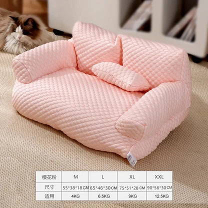 Pet Sofa Wholesale Four Seasons General Can Be Removed and Washed Cat Bed Dog Waterproof Breathable Ice Silk Supplies Cat Kennel